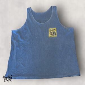 Vintage Coolers Men's Tank Top Blue Sanibel Island Retro Style Size Large Beach